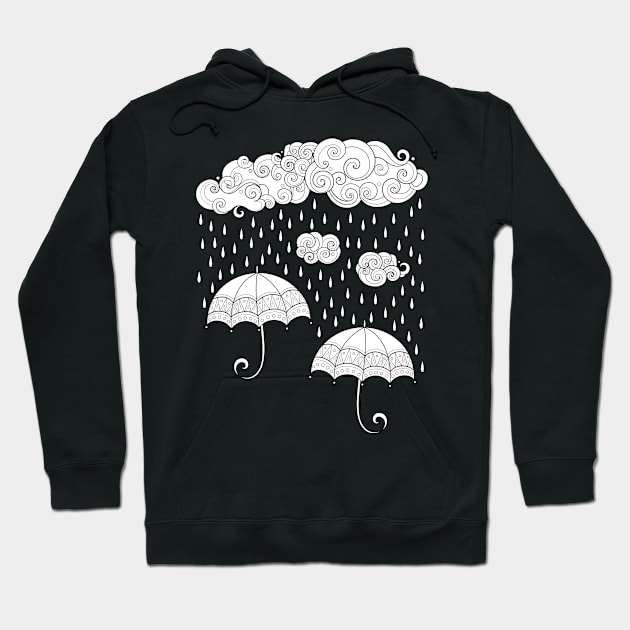 Noncolored Fairytale Weather Forecast Print Hoodie by lissantee